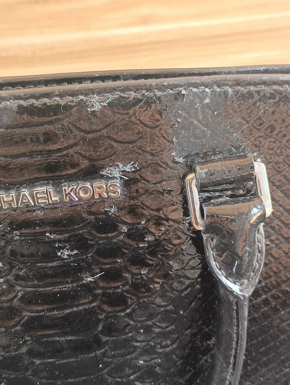 Michael Kors Selma Embossed-Leather Satchel